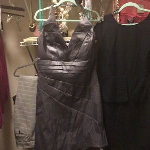 Silver cocktail halter dress